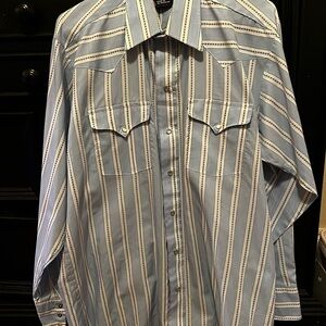 Panhandle Slim Men's Striped Blue Shirt